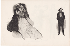 [sketches of bride and mother and Mr. Pipp]